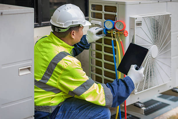 Professional Air Duct Cleaning technician working in Menifee, CA